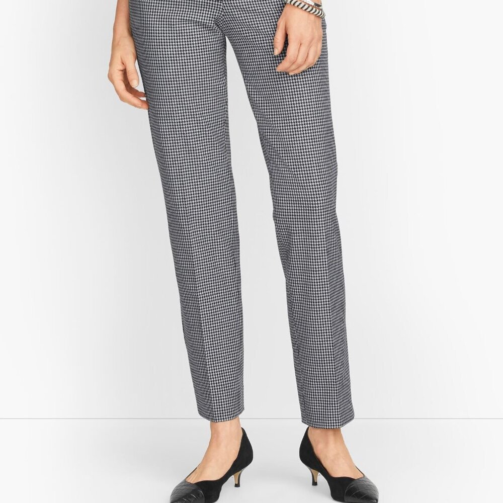 NWT Talbots Hampshire Ankle Pants - Houndstooth Size 14P - Picture 2 of 14